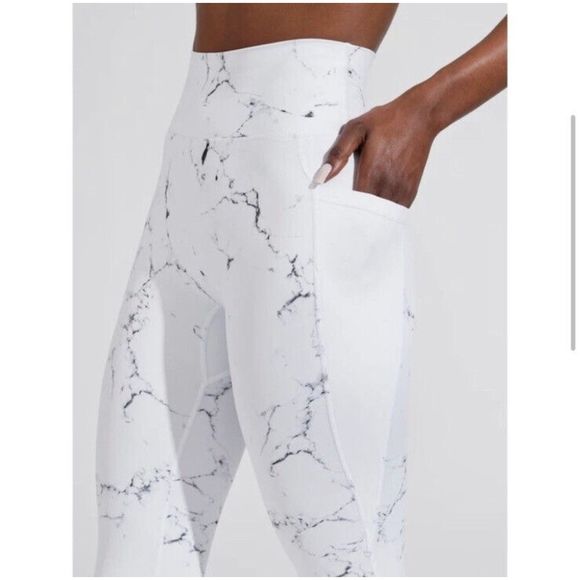 NWT BuffBunny Limitless Leggings in White Marble size M - Picture 3 of 11